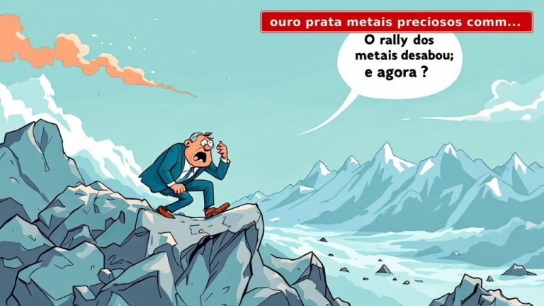 Ouro e prata despencam: é o fim da festa dos metais ou só um susto no mercado?